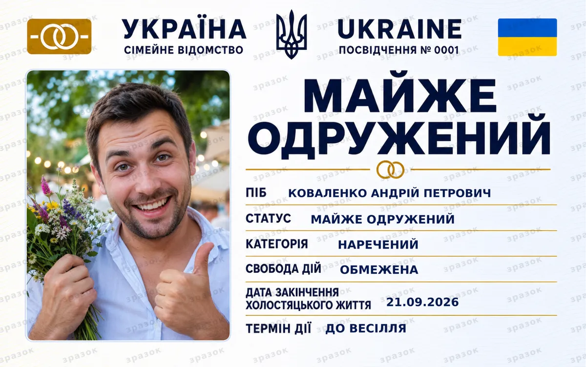 Посвідчення «Майже одружений»