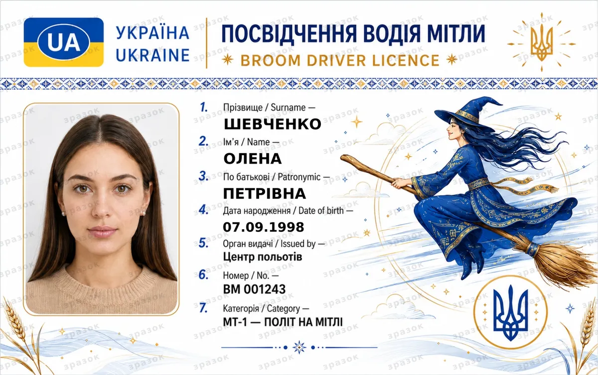 Посвідчення водія мітли #2