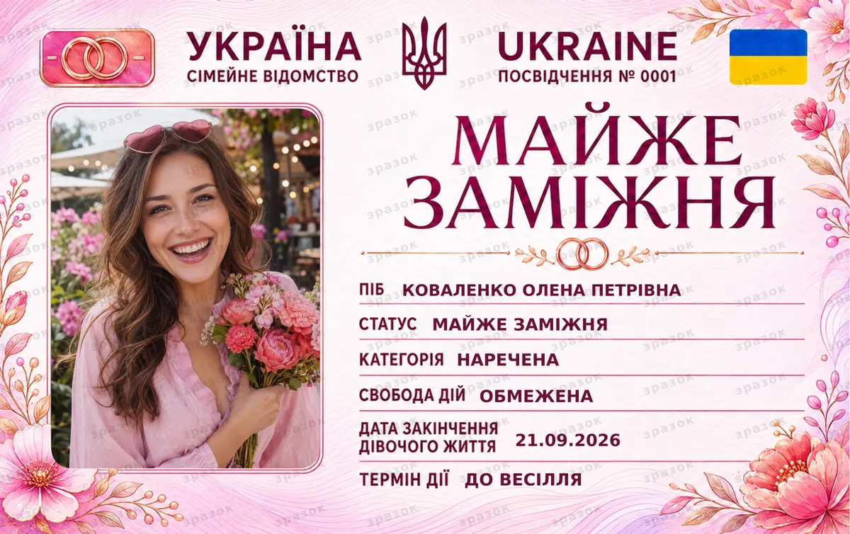 Посвідчення «Майже заміжня»